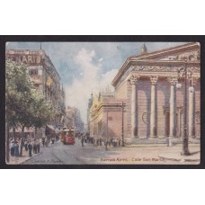 TRANVIA Y CATEDRAL ANTIGUA TARJETA POSTAL